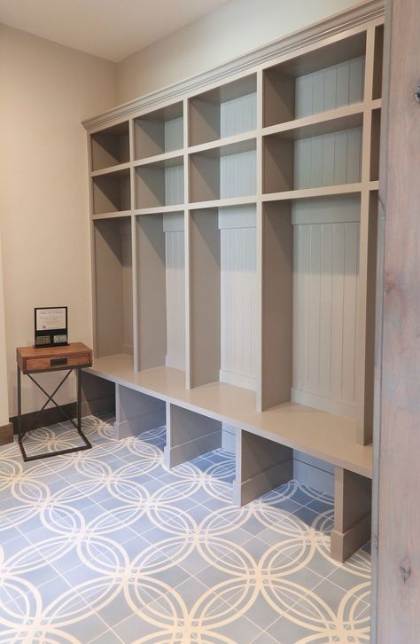 How to Turn Any Space into a Mudroom Floor To Ceiling Shelving, Mudroom Entryway, Mudroom Design, Modern Rustic Homes, Floor To Ceiling, Back Doors, How To Turn, Formal Dining, Display Cabinet