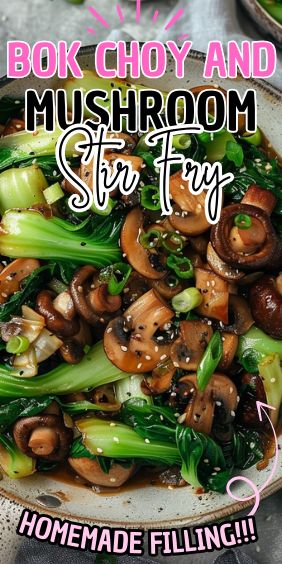 Bok Choy and Mushroom Stir Fry Buck Choy, Mushroom Stir Fry, Fry Recipes, Tastemade Recipes, Healthy Side, Crushed Red Pepper, Crushed Red Pepper Flakes, Easy Delicious Recipes, Salad Dressing Recipes