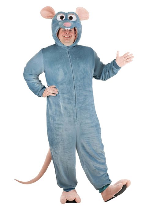 PRICES MAY VARY. Polyester Size: 2X Soft 100% polyester velour & jersey knit fabrics and fiberfill stuffing Jumpsuit has front zipper Rib knit cuffs at wrists & ankles Fiberfill stuffed tail is sewn to back of jumpsuit Something about Disney & Pixar's Remy makes him the most relatable kind of character. Not only can he make up magic with "leftovers" but he has big dreams of Michelin stardom, too—nearly every home chef shares that one! Now, with our Disney and Pixar Remy costume, you can join in Remy Ratatouille Costume, Remy Costume, Ratatouille Costume, Remy Ratatouille, Ratatouille Remy, Adult Disney Costumes, Chef Costume, Plus Size Disney, Fun Costumes