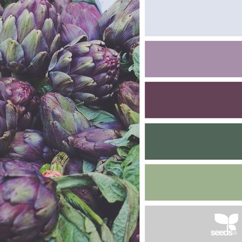 Nature-Inspired Color Palettes AKA Design Seeds For Designers, Crafters And Home Decorators Interior Paint Colors Schemes, Seeds Color, Green Color Palette, Color Schemes Colour Palettes, Nature Color Palette, Bedroom Color Schemes, Design Seeds, Color Palette Design, Bedside Lighting