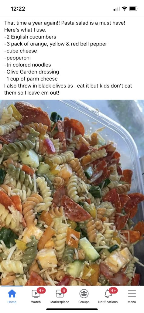 Soul Food Pasta Salad, Pasta Salad Recipes With Cheese Cubes, Kielbasa Pasta Salad, Pasta Salad Olive Garden Dressing, Pasta Salad With Cheese Cubes, Pasta Salad With Olive Garden Dressing, Olive Garden Pasta Salad, Cheese Tortellini Pasta Salad, Garden Pasta Salad