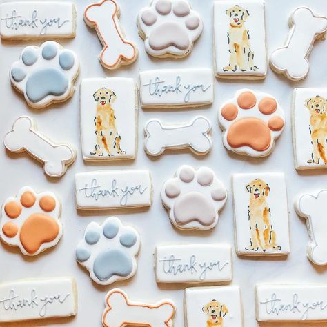 mary dawson haadsma (@bakesbymarydawson) posted on Instagram: “when your vet deserves a thank you” • Oct 12, 2020 at 10:29pm UTC Dog Party Cookies, Dog Themed Cookies, Dog Baby Shower, Thank You Cookies, Fancy Cookies, Cookie Pie, Birthday Themes, Dog Party, Baby Shower Cookies