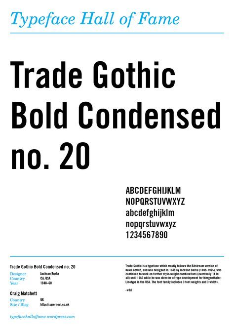 Trade Gothic - Bold Jim Marshall, Fonts Graphic Design, Catalogue Design, Graphic Typography, Font Graphic, Typography Layout, Catalog Design, Branding Packaging, Label Design