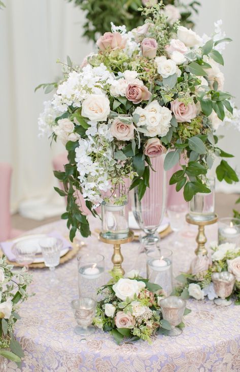 Tall Pink Flower Centerpieces, Beautiful Wedding Centerpiece, Tall Centerpiece, Elegant Wedding Centerpiece, Unique Wedding Flowers, Tall Centerpieces, Floral Centerpiece, Wedding Centerpieces Diy, Diy Wedding Flowers