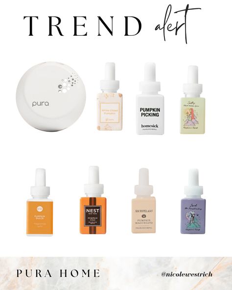 Pura Diffuser Scents, Non Toxic Home Fragrance, Best Pura Scents, Pura Scent Combos, Pura Scents, Pura Fragrance, Pura Diffuser, Toxic Products, Fall Fragrance