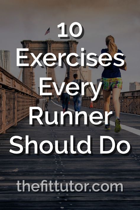 Runners need strength to perform at their best. These 10 exercises will help you build strength in all the major muscle groups you use for running, including your glutes, quads, hamstrings, calves, core, and back. #running #strengthtraining Strength Exercises For Runners, Weight Training For Runners, Weekly Gym Workouts, Strength For Runners, Training For Runners, Exercises For Runners, Ultra Marathon Training, Running Guide, Runners Workout