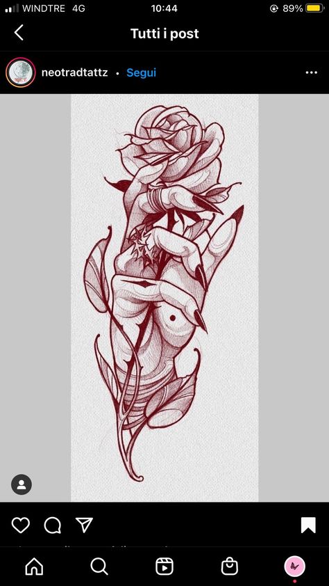 Neo Traditional Roses, Trad Flash, Neo Traditional Art, Plant Tattoos, P Tattoo, Dot Tattoos, James Smith, Creepy Tattoos, Tatuaje A Color