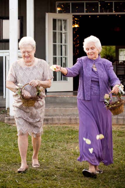 Enlist your grandmas to be your flower girls. | 31 Impossibly Fun Wedding Ideas Sentimental Wedding, I Got Married, Cutest Thing Ever, Cool Stuff, Wedding Coordinator, Here Comes The Bride, Flower Girls, Fun Wedding, Wedding Bells