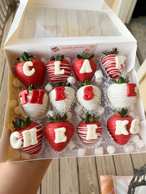 12 count, red and white, “Clap these cheeks” chocolate covered strawberries White Strawberries, White Strawberry, Home Bakery, Covered Strawberries, Order Form, Chocolate Covered Strawberries, Treat Boxes, Chocolate Covered, Click The Link