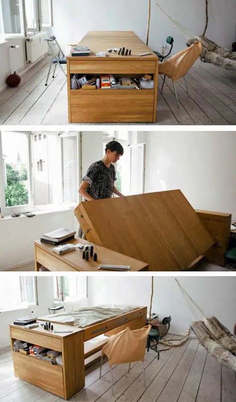 Secret Room Doors, Small House Furniture, Murphy Bed Ikea, Diy Bunk Bed, Beds For Small Spaces, Space Saving Beds, Murphy Bed Diy, Murphy Bed Plans, Transforming Furniture