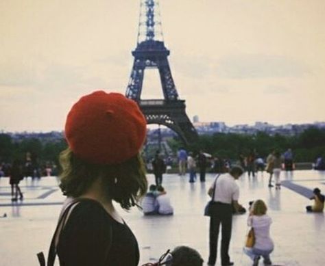 The Eiffel Tower, Red Hat, Eiffel Tower, A Woman, Tower, Paris, Red