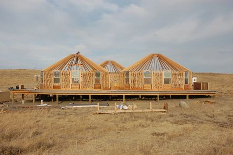 Yurt Loft, Dome House Plans, Yurt Cabin, Pacific Yurts, Camping Retreat, Yurt Ideas, Luxury Yurt, Mountain Property, Trip To Maine