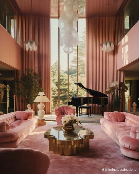 70s Glam Decor, Vintage Hollywood Aesthetic Room, 70s Glam Interior Design, Modern 80s Interior Design, 80s Decor Interior Design, Maxamilist House, 80s Luxury Interior, 80s Living Room Aesthetic, 80s Apartment Aesthetic