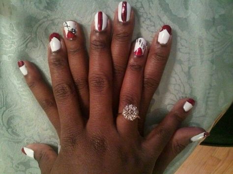 Delta Nails, Sorority Nails, Delta Sorority, Theta Sorority, Delta Sigma Theta Sorority, Inspired Nails, Delta Sigma Theta, My Nails, Sorority