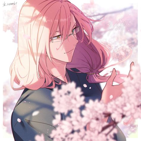 Cherry Sk8 Icon, Cherry Blossom Fanart, Cherry Blossom Icon, Blossom Fanart, Cherry Blossom Sk8, Cherry Blossom Anime, Kaoru Sakurayashiki, Anime Cherry Blossom, Reka Bentuk Grafik