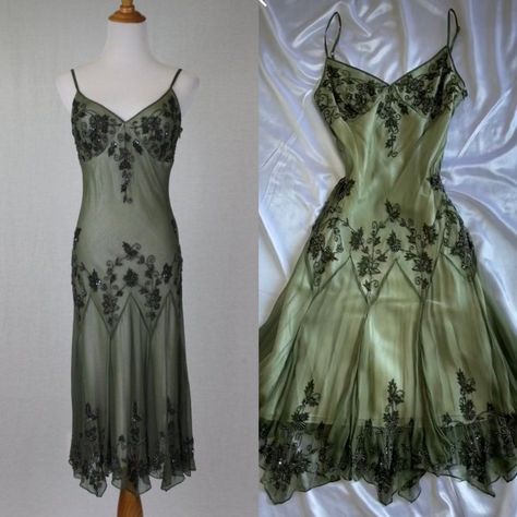 Vintage Green Slip Dress, Green Silk Homecoming Dress, Fairy Maxi Dress, Green Fairy Prom Dress, Green Vintage Prom Dress, Whimsical Prom Dress, Fairy Dress Prom, Silk Homecoming Dress, Grate Gatsby