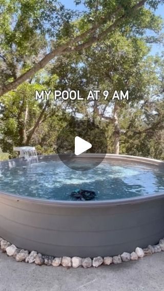 Cowboy Pools Ideas, Poly Stock Tank Pool Ideas, Poly Stock Tank Pool, Stock Tank Pool With Waterfall, 10ft Pool, Water Trough Pool, Trough Pool, Cowboy Pools, Poly Stock Tank