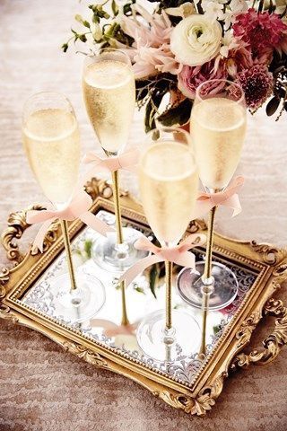 Wedding day Drink Decorations, Champagne Party, Wedding Drink, Brides Magazine, Wedding Forward, Morning Wedding, Champagne Glasses, Champagne Flutes, Wedding Food