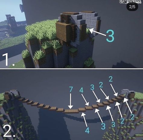 Minecraft Bridge Across Mountains, Minecraft Survival Project Ideas, Minecraft Castle Bridge Ideas, Large Minecraft Bridge Design, Minecraft Bridge Between Mountains, Minecraft Floating Island Bridge, Nether Highway Minecraft, Genshin In Minecraft, Long Minecraft Bridge Over Water