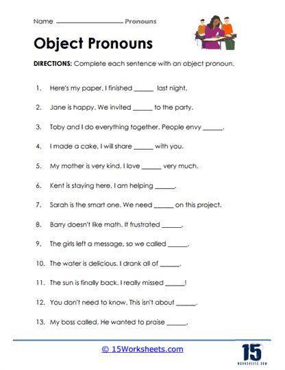 Indirect Object, Direct Object, Object Pronouns, English Exercises, The Sentence, English Language Learning, Language Learning, English Language, Grammar