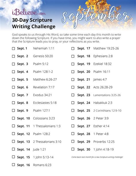 September Scripture Writing Guide - Daily Scripture Reading Plan September Scripture Writing Plan 2023, September Bible Writing Plan, September 2024 Scripture Writing, September Bible Reading Plan, September Scripture Writing Plan 2024, September Scripture Writing Plan, Scripture Writing Plans, Bible Challenge, Writing Plan