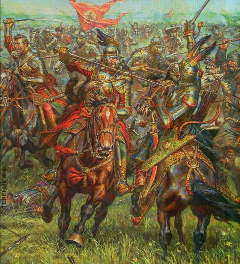 Dariusz caballeros: Anatoly Telenik - paintings & sketches Winged Hussar, Polish Hussars, Heavy Cavalry, Polish Winged Hussars, Ancient Warfare, In Memoriam, Knight Armor, Historical Facts, Ottoman Empire