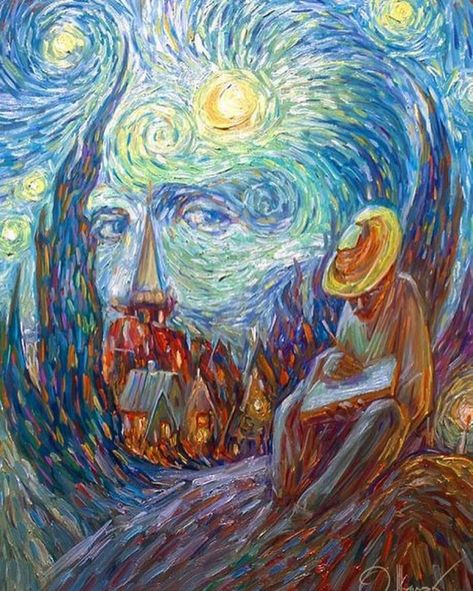 Loving Vincent Oleg Shuplyak, Optical Illusion Paintings, فنسنت فان جوخ, Night Sketch, Illusion Paintings, Optical Illusion Drawing, Illusion Drawings, Vincent Van Gogh Art, Arte Van Gogh