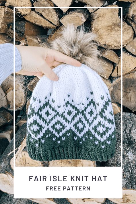 Fairisle Hat Knitting Pattern, Colorwork Knit Hat Pattern Free, Knitted Fair Isle Hat Patterns Free, Fair Isle Knit Hat Free Pattern, Free Cowl Patterns, Christmas Knitting Patterns Free Hats, Colorwork Hat Knitting Pattern, Knitting Fair Isle Chart, Free Knit Beanie Patterns