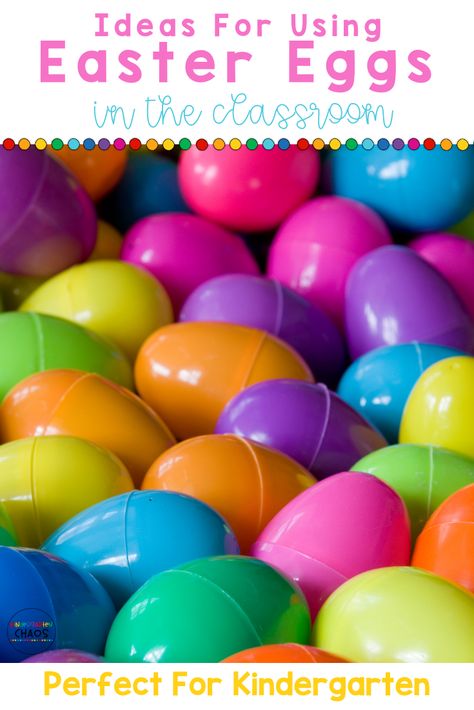 Plastic Easter Egg Activities Preschool, Plastic Eggs In The Classroom, Easter Egg Craft Kindergarten, Kindergarten Tables, Egg Boats, Preschool Easter, Rainbow Springs, Easter Preschool, Math Stem