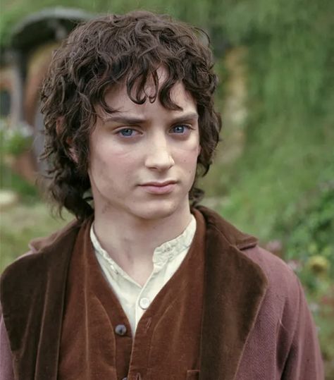 Frodo Haircut, Frodo Hair, Hobbit Haircut, Lotr Cast, Portrait Study, Frodo Baggins, Elijah Wood, Hair Aesthetic, Middle Earth