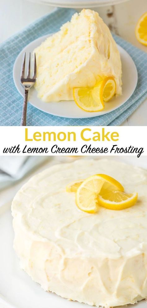 Lemon Layer Cake with Lemon Cream Cheese Frosting Lemon Cake Lemon Frosting, Lemon Cake With Lemon Cream Cheese Frosting, Lemon Cake Sallys Baking, Lemon Velvet Cake With Lemon Cream Cheese Frosting, Lemon Cream Cheese Frosting Cake, Lemon Cake Moist Recipe, The Best Lemon Cake Recipe, Lemon Creme Cake Recipe, 3 Layer Birthday Cake For Women