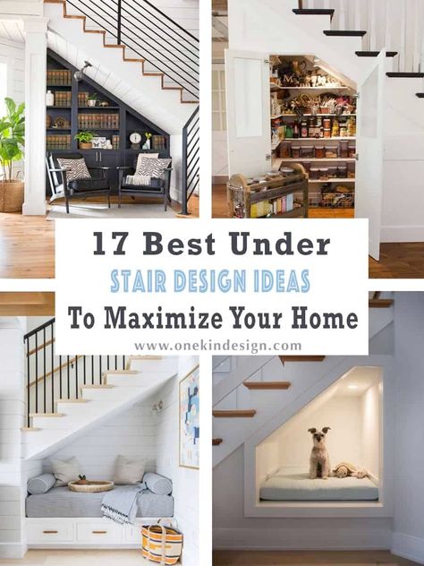 17 Best Under Stair Design Ideas To Maximize Your Home Under Stairs Small Space, Stairs Next To Fireplace, Under Staircase Design Ideas, Doorway Under Stairs, Staircase Under Space Ideas, Under Stair Storage Design, Stairway Design Ideas Entryway, Under The Stairs Closet Storage, Under Stairs Basement Ideas