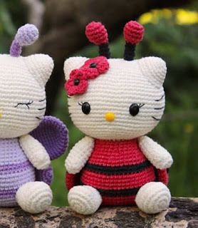 Hello Kitty Amigurumi Patron Gratis, Amigurumi Hello Kitty, Hello Kitty Amigurumi, Crochet Dog Sweater Free Pattern, Kitty Amigurumi, Crochet Cat Toys, Hello Kitty Crochet, Crochet Dog Sweater, Crochet Teddy Bear Pattern