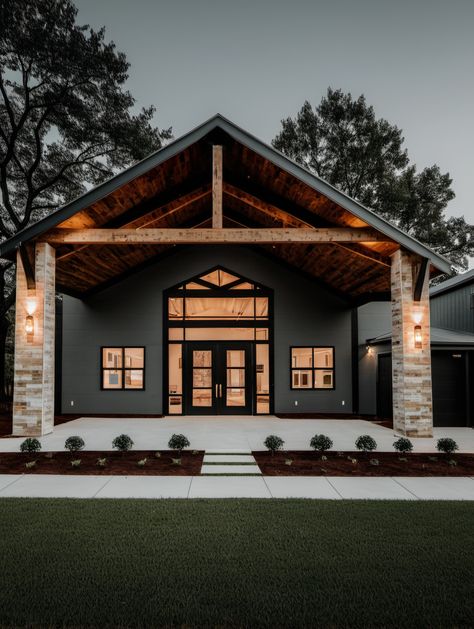 Everything You Need to Know About Barndominium Houses - Amanda Katherine Barn Dominium Houses, Warehouse Home Design, Barndominium Houses, Barn Dominium, Black Homes, Barndominium House, Cottage Rustic, Black Houses, Warehouse Home