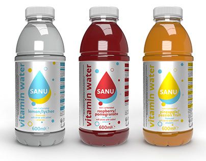 Beverage Packaging Bottle, Water Packaging Design, Water Graphic Design, Vitamin C Drinks, Water Graphic, Bottle Shapes, Drink Design, Water Packaging, Drink Packaging