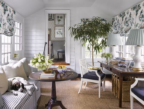 Dining Room With Sitting Area, Heather Chadduck, Dining Table Simple, Cute Curtains, Diy Dining Table, Colonial Williamsburg, Style Cottage, Sunrooms, Traditional Home