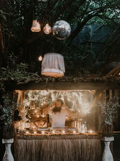 Adam + Emma // Jungle-Disco Tulum Wedding - Feather + North Jungle Rave Decor, Tulum Event Decor, Tulum Theme Party Decor, Tulum Jungle Wedding, Tulum Pool Party, Tulum Dj Booth, Tulum Party Aesthetic, Elegant Jungle Disco Wedding, Tuluminati Party