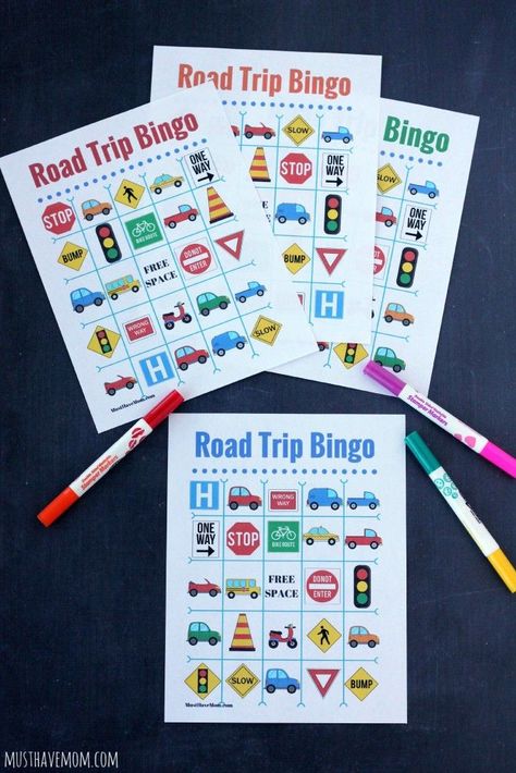 Free Travel Bingo Printable + Road Trip Essentials! Car Travel Hacks, Travel Bingo, Road Trip Bingo, Car Garbage, Trailer Camping, Road Trip Activities, Travel Trailer Camping, Diy Hack, Road Trip Games