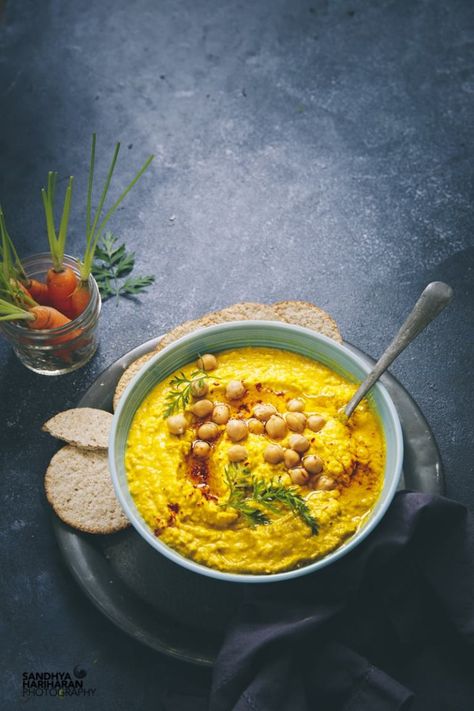 golden turmeric hummus image Turmeric Hummus, Hummus Recipes, Easy Dip, Sandwich Spread, Oat Cakes, Hummus Recipe, Plant Based Eating, Party Apps, Proper Nutrition