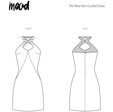 The West Palm Cocktail Dress Free Sewing Pattern Mood Pattern Free, Diy Cocktail Dress, Dress Patterns For Beginners, Prom Dress Patterns, Draw Stitch, Sewing Dress Patterns, Mood Patterns, Swimwear Sewing Patterns, Sewing Patterns Dress