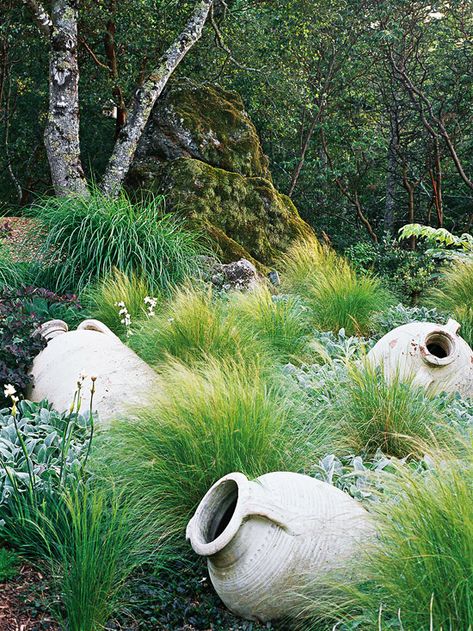 Ornametal grasses are an easy accent to backyard sculptures. Find 14 more ways to use ornamental grasses: http://www.bhg.com/gardening/flowers/perennials/ways-to-use-ornamental-grasses-in-your-landscape/?socsrc=bhgpin071912ornamentalgrasses#page=10 Start Gardening, Northwest Landscaping, Ornamental Grass, Grasses Garden, Garden Accents, Small Pool, Ornamental Grasses, Flowers Perennials, Green Space