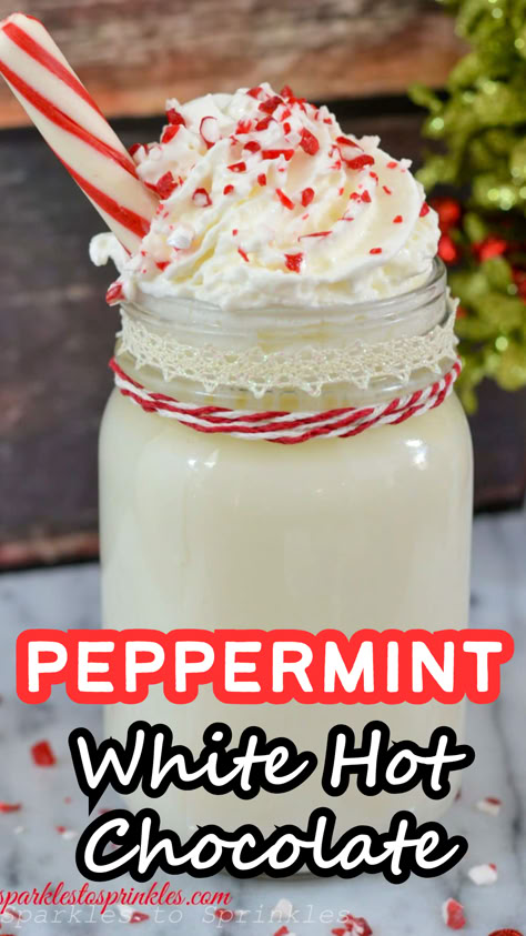 If you’re looking for a warm, festive drink that screams holiday cheer, this Peppermint White Hot Chocolate is exactly what you need. It’s creamy, decadent, and infused with the perfect hint of peppermint. Dr Pepper Shake Recipe, Christmas Peppermint Recipes, Peppermint Drink, Peppermint White Hot Chocolate, Peppermint Hot Chocolate Recipe, Peppermint Milkshake, Healthy Coffee Creamer, Diy Coffee Creamer, Perfect Hot Chocolate