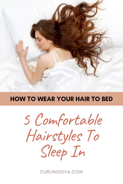 Looking for a comfortable sleeping hairstyle? To avoid waking up to bed hair and save some time in the morning, you need to style your hair properly at night. Find out how to wear your hair to bed that will give you a comfortable night’s rest and wake up to beautiful hair the following morning. #sleep #hairstyles #hairhacks Night Time Hairstyles Sleep Long Hair, Bed Time Hair Styles Sleep Night, Night Time Hairstyles, Night Time Hairstyles Sleep, Bedtime Hairstyles Sleep, Good Hairstyles, Sleep Hairstyles, Curly Pixie Hairstyles, Curly Bun Hairstyles