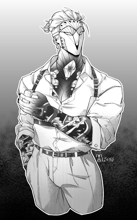 Time to time, instead of my usual colouring, I mess around with screentones and grayscale manga style. Also, his mask is so cool! Did you notice the similarity in the shape of his nose bridge and the barn owl's feathers over the beak? Everything's planned~ #art #digitalart #manga #thewhiteowl #characterdesign #webtoon #screentone White Owl Mask, Owl Mask Drawing, Owl Oc Human, Owl Character Design Human, Owl Person Character Design, Owl Mask Character Design, Owl Oc Character, Owl Human Hybrid, Masked Oc Art