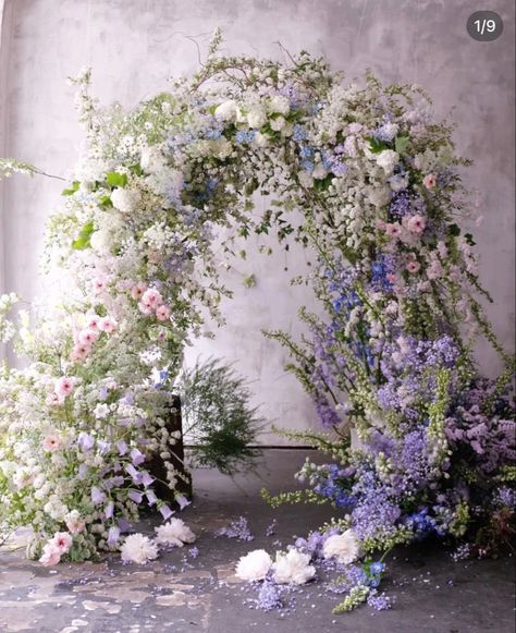 Floral Arch Wedding, Wedding Flower Design, Wedding Arch Flowers, Arch Flowers, Lilac Wedding, Outdoor Wedding Decorations, Ceremony Arch, Ceremony Flowers, Lavender Wedding