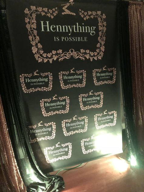 Hennything Is Possible. Hennessy Theme Backdrop. Hennessy Party Backdrop, Hennessy Theme Party Ideas, Hennessy Birthday Theme, Party Guy, Hennything Is Possible, 35 Birthday, 32nd Birthday, 32 Birthday, 34th Birthday