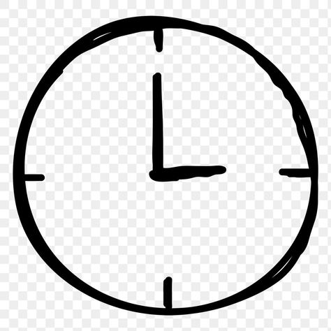 Simple Clock Drawing, Clock Drawing Simple, Clock Doodle, Clock Png, Clock Sticker, Clock Drawings, Time Icon, Clock Painting, Clock Icon