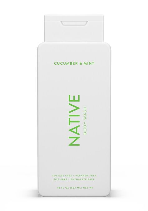 Native Cucumber Mint, Mint Body Wash, Native Body Wash, Cosmetic Packaging Design, Body Washes, Personal Care Products, Body Care Routine, Dye Free, Sulfate Free