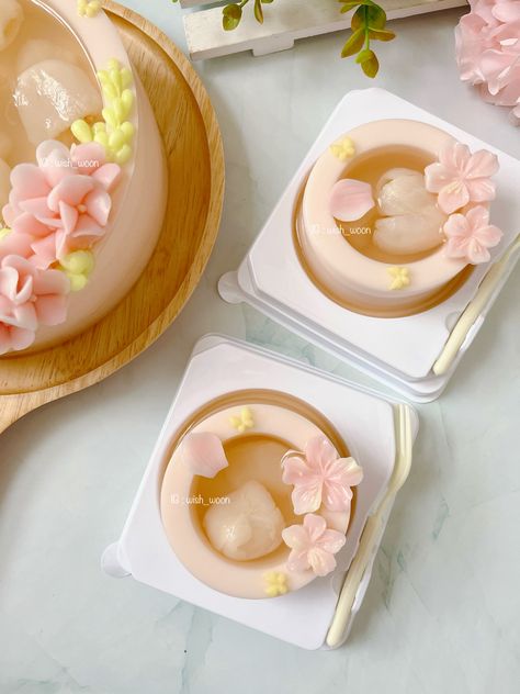 Agar Jelly Cake, Agar Jelly, Jelly Cups, Jelly Cake, Mousse Cake, Edible Art, Pretty Food, Coconut Milk, Amazing Cakes