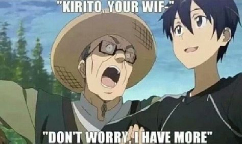 Sword Art Online || anime funny Sao Memes, Anime Jokes, Noragami, Anime Meme, Anime Quotes, Random Anime, Anime Kawaii, Anime And Manga, Anime Stuff